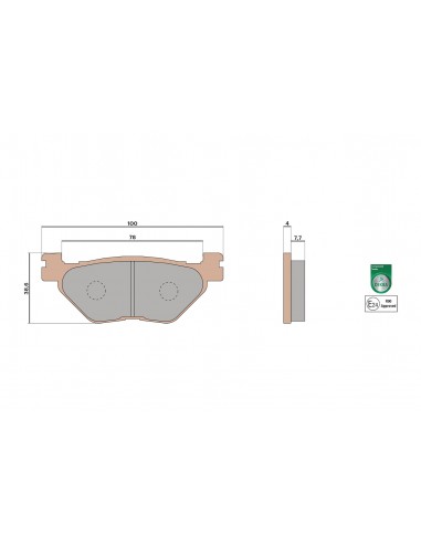 Plaquettes de frein ARRIERE MHR Metal fritté TMAX 560 20-23 TMAX 530 12-19 TMAX 500 01-03